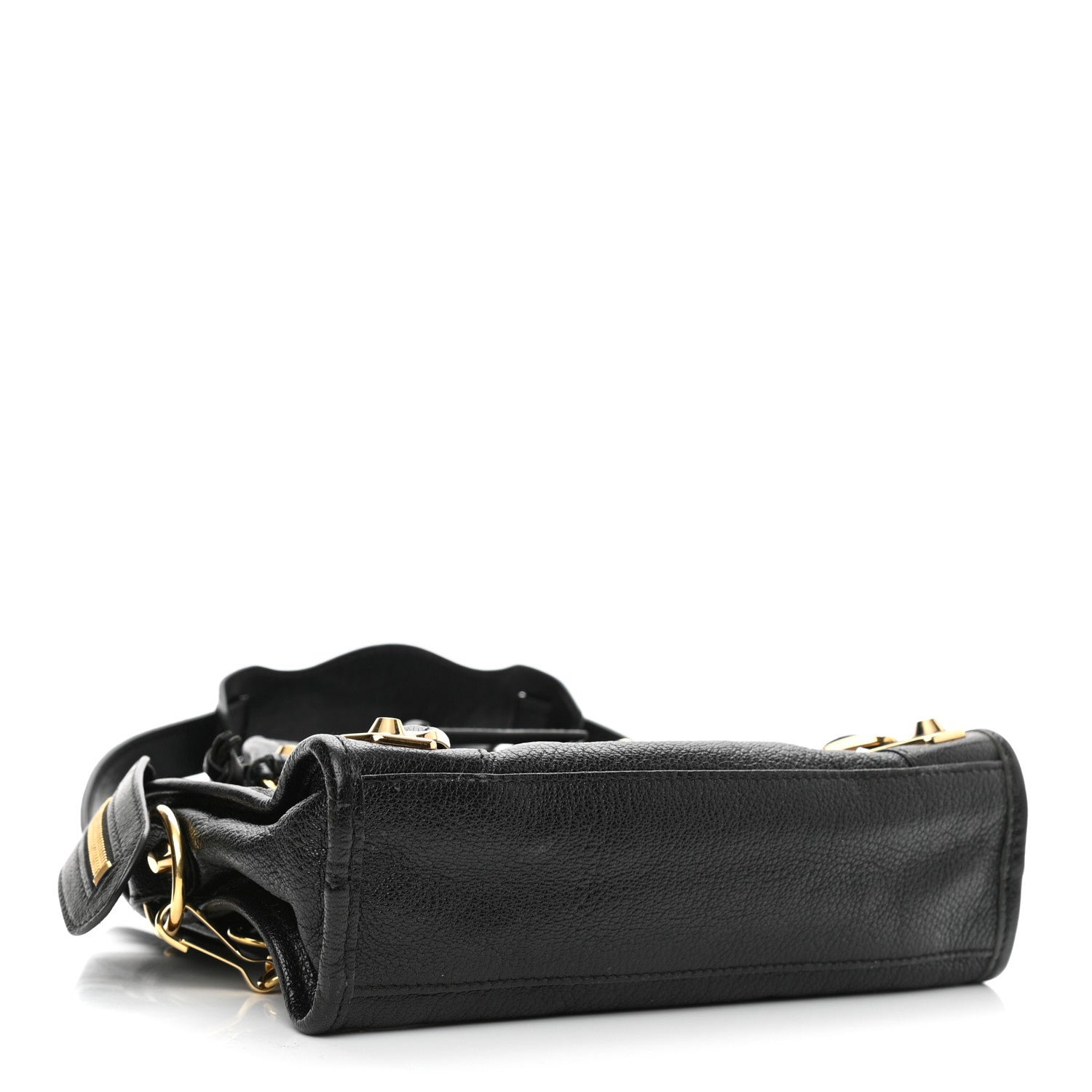 Balenciaga Chevre Gold Metallic Edge Hardware Mini City Black 4 of 14