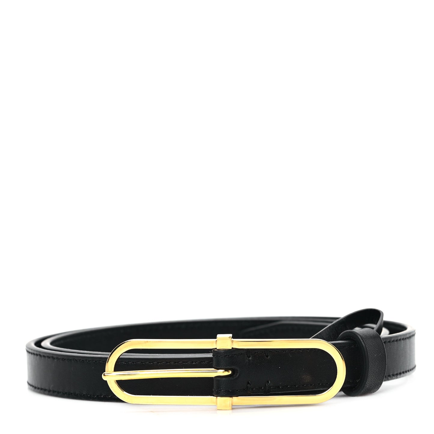 Calfskin Hermine Belt L Black