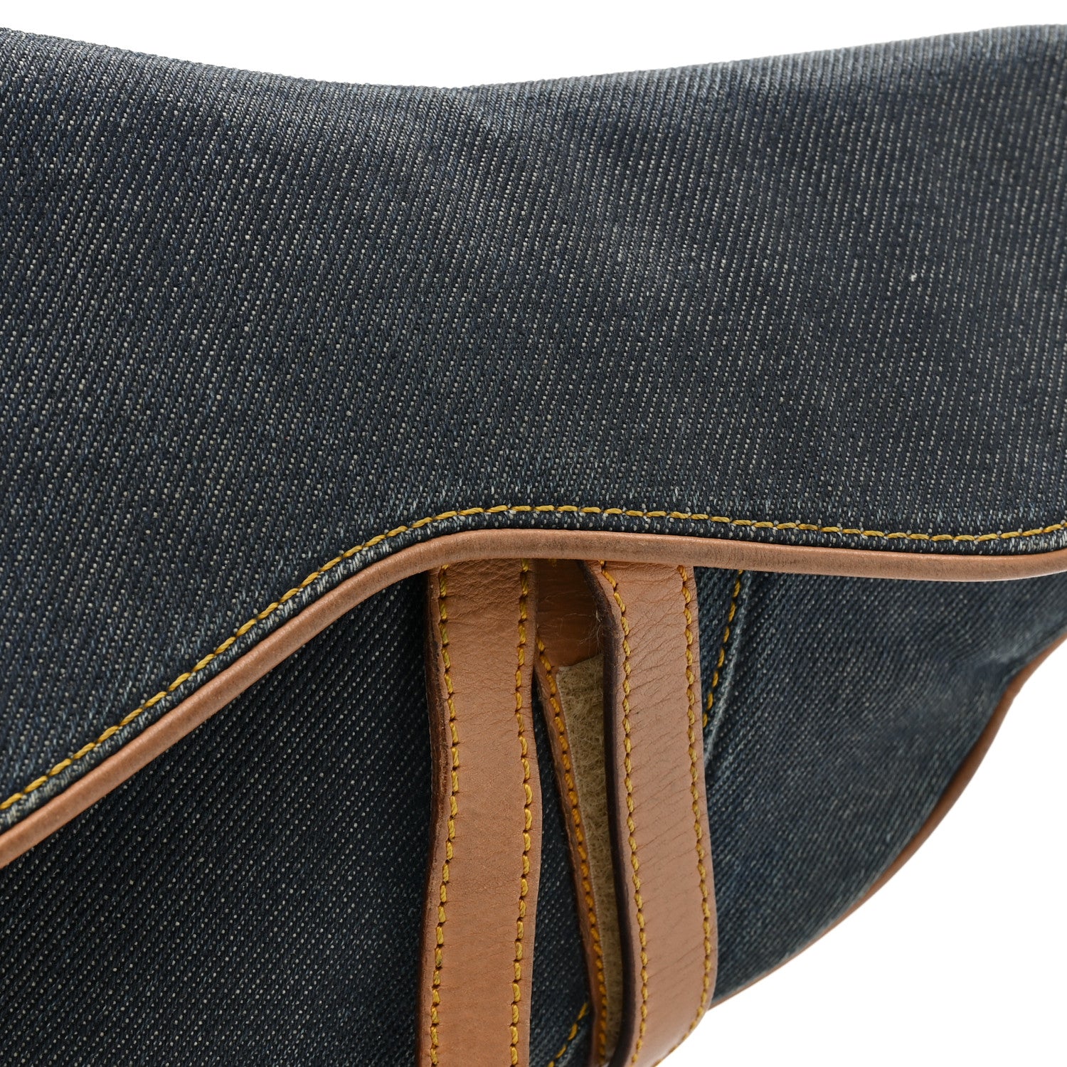 Christian Dior Denim Calfskin Saddle Bag Blue 13 of 16