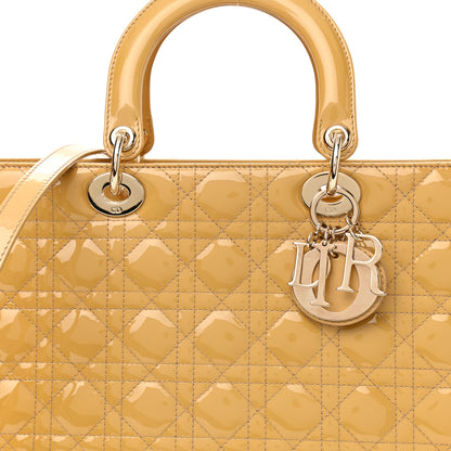 Christian Dior Patent Cannage Large Lady Dior Beige 8 of 10