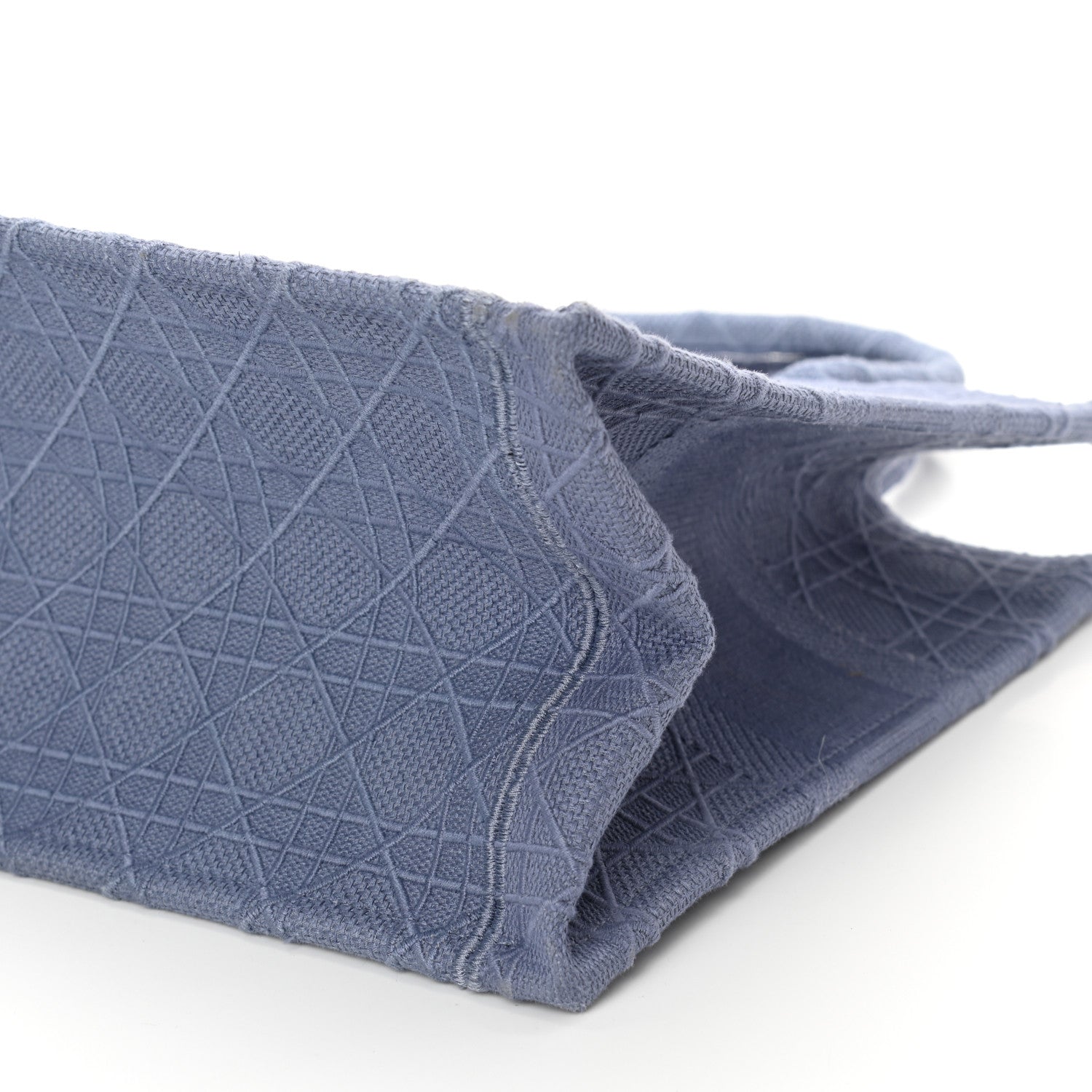 Christian Dior Embroidered Cannage Medium Book Tote Denim Blue 10 of 10