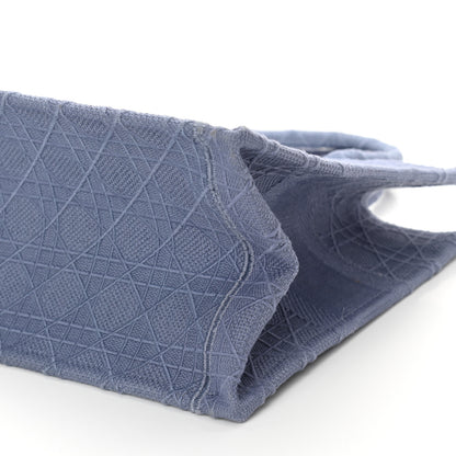 Christian Dior Embroidered Cannage Medium Book Tote Denim Blue 10 of 10
