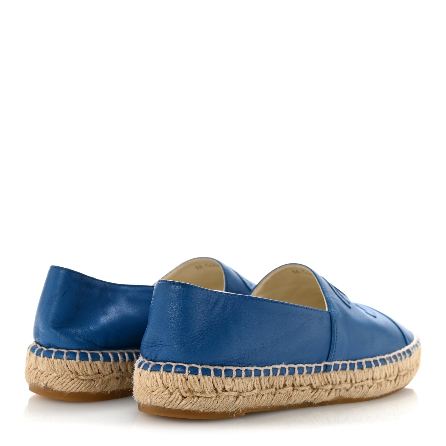 Chanel Lambskin CC Espadrilles 37 Blue 5 of 11