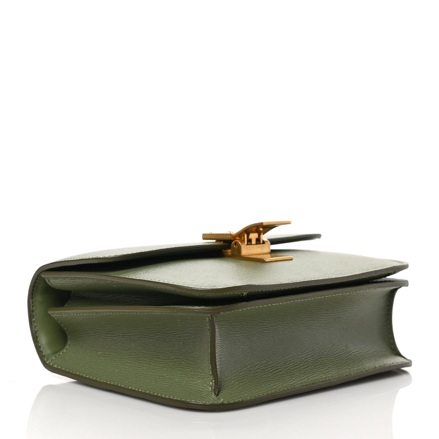 Liege Calfskin Teen Classic Box Flap Bag Light Khaki