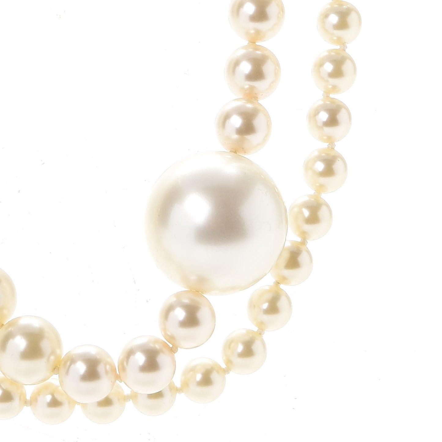 Pearl CC Long Necklace Gold