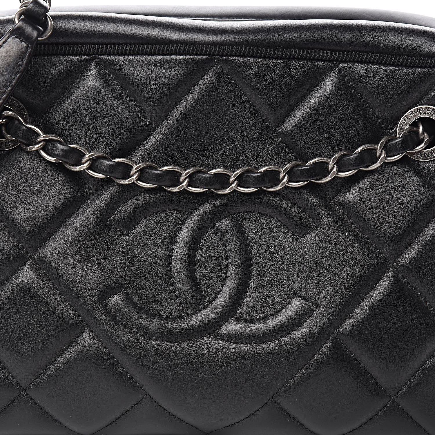 Chanel Calfskin Quilted Small Ballerine Camera Case Black 10 of 11
