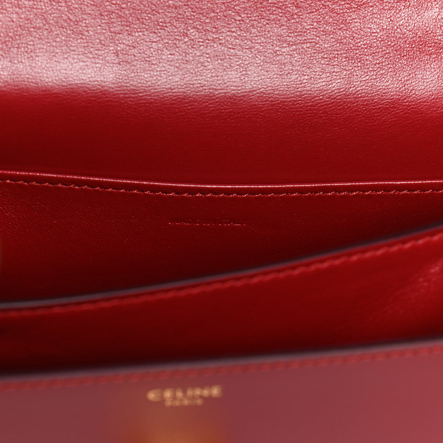 Box Calfskin Teen Classic Box Flap Bag Red