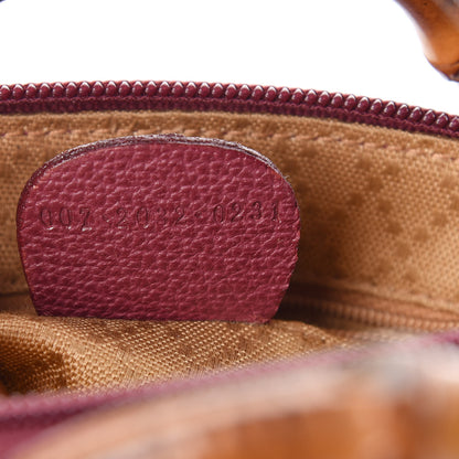 Gucci Suede Mini Bamboo Handle Bag Bordeaux 7 of 11