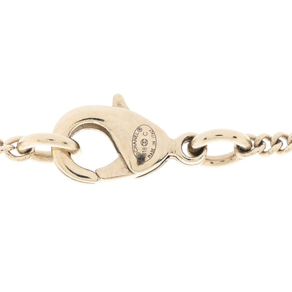 Chanel Baguette Crystal Quilted CC Pendant Necklace Gold 6 of 7