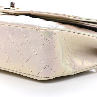 Chanel Iridescent Lambskin Quilted Medium Double Flap Ivory 9 of 9