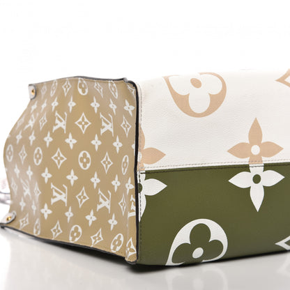 Louis Vuitton Monogram Giant Onthego GM Kaki Beige 6 of 14