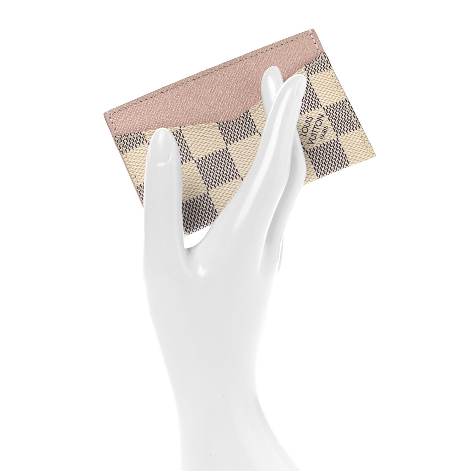 Louis Vuitton Damier Azur Daily Card Holder Rose Ballerine 2 of 8