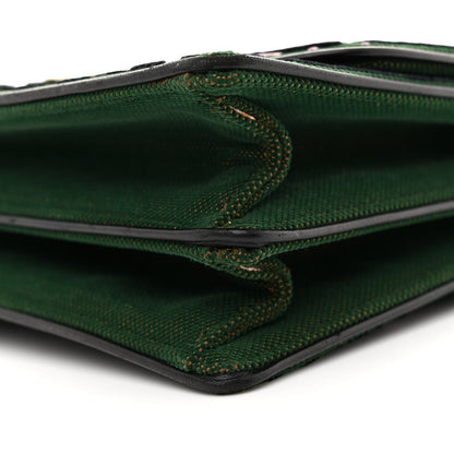 Christian Dior Velvet Monogram Diorama Satchel Green 10 of 16