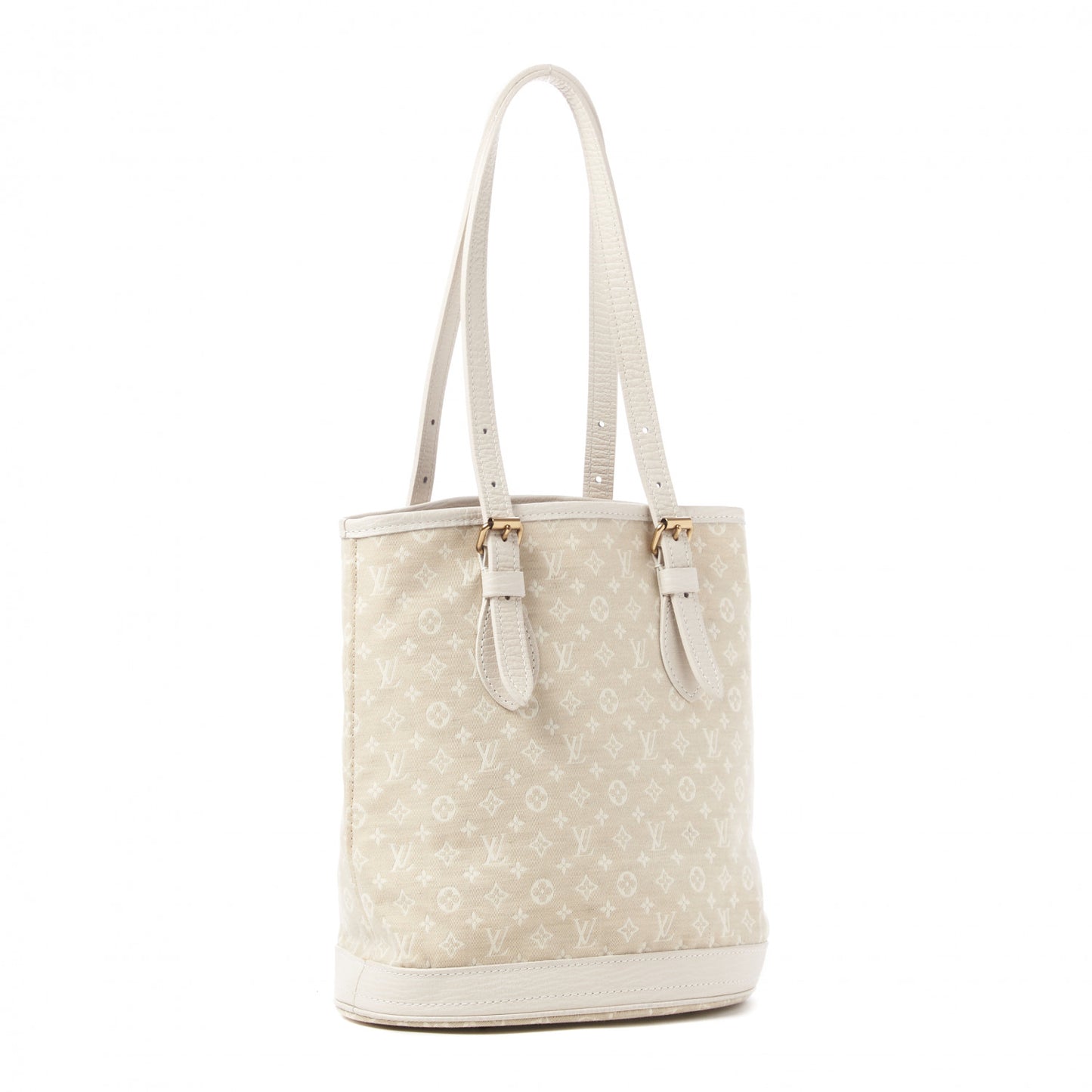 Mini Lin Monogram Bucket Bag Dune