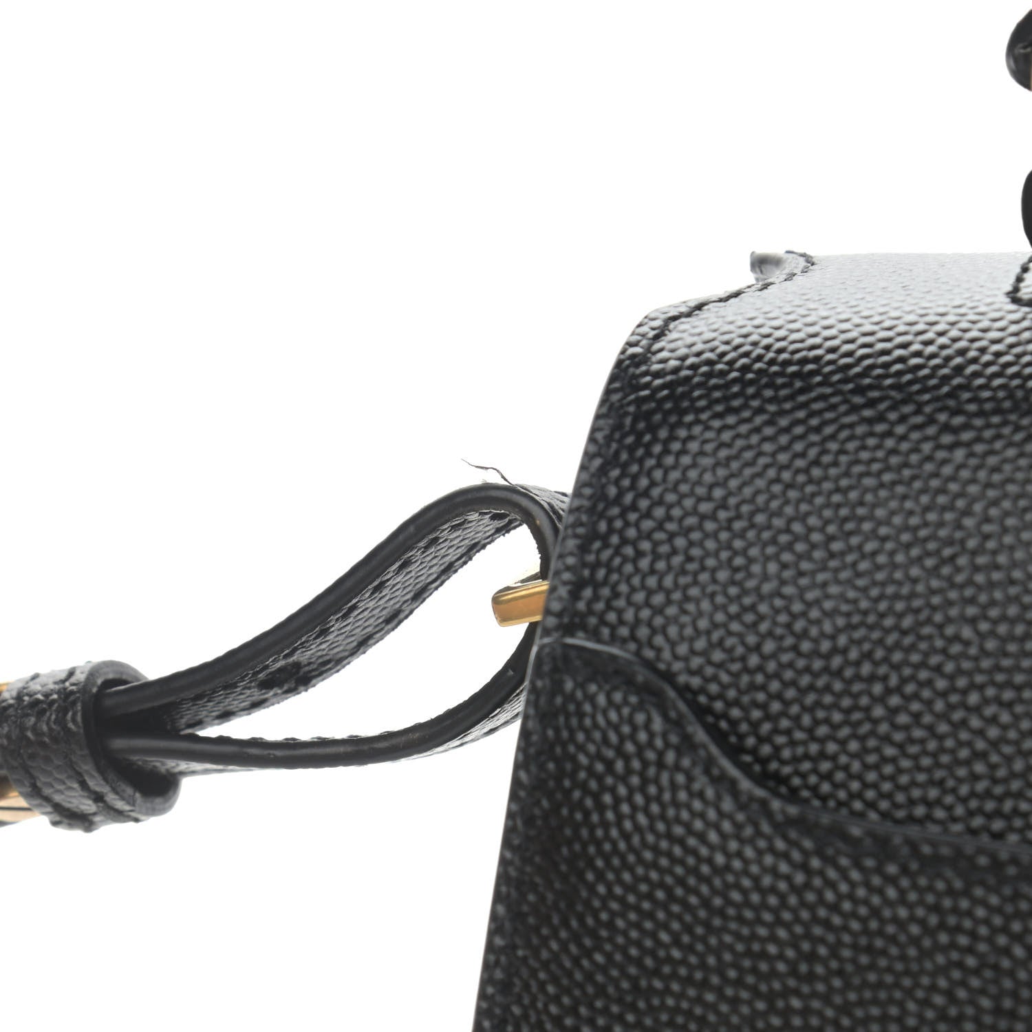 Saint Laurent Grain de Poudre Mini Classic Monogram Cassandra Top Handle Black 12 of 14