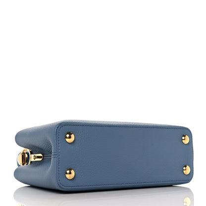 Louis Vuitton Taurillon Scrunchie Capucines BB Blue 4 of 8