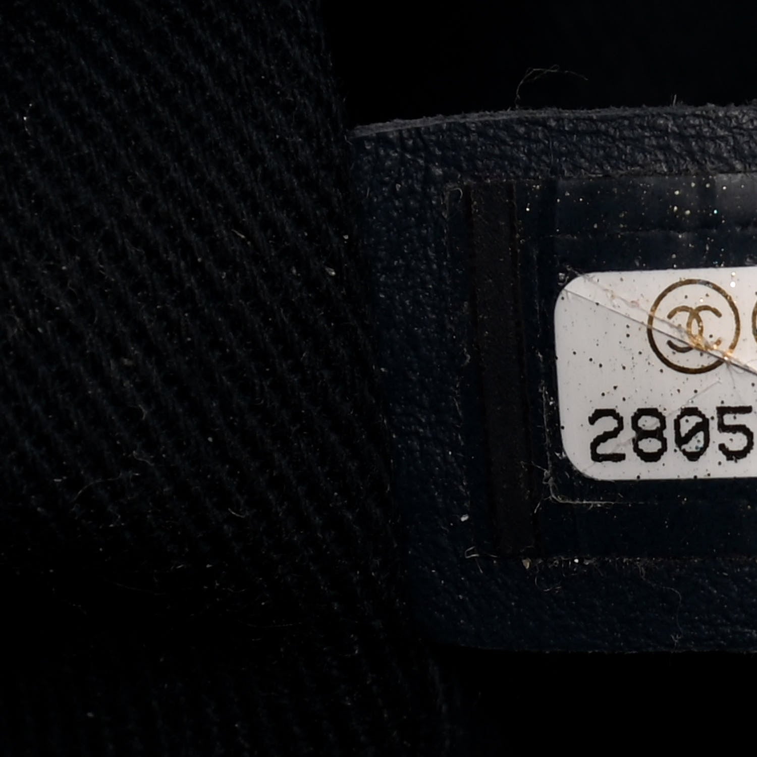 Chanel Lurex Canvas Medium Deauville Tote Navy Blue Gold 7 of 16
