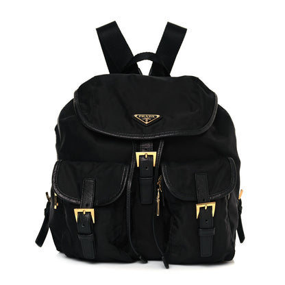 Prada Nylon Vela Saffiano Backpack Black 1 of 11