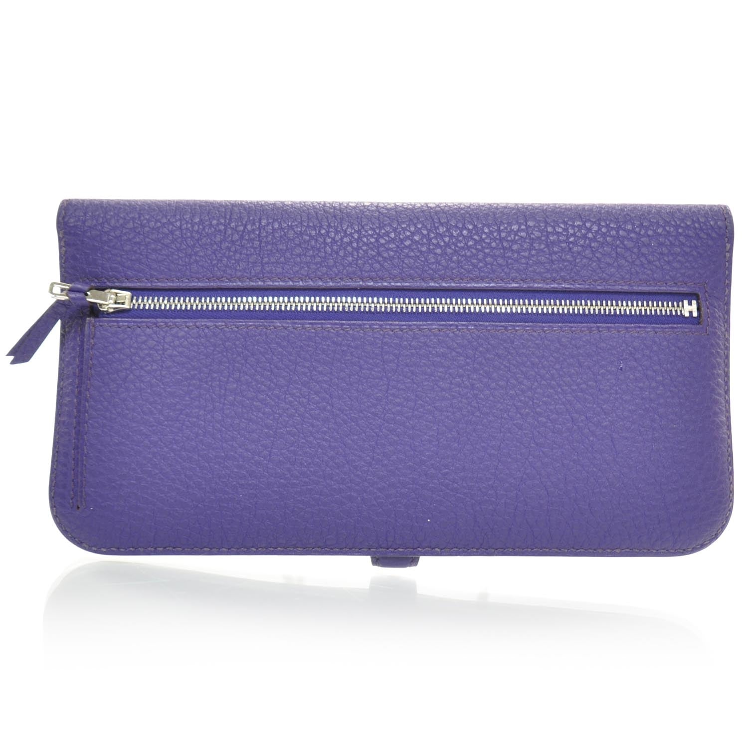 Hermes Togo Dogon Compact Wallet Iris Purple 3 of 8