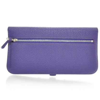 Hermes Togo Dogon Compact Wallet Iris Purple 3 of 8