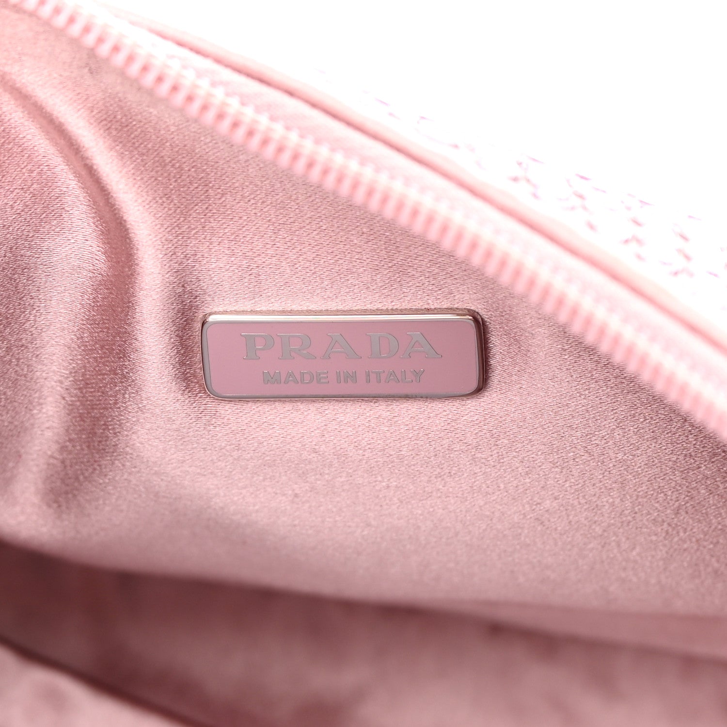 Prada Satin Crystal Mini Re-Edition 2000 Bag Alabastro 6 of 14