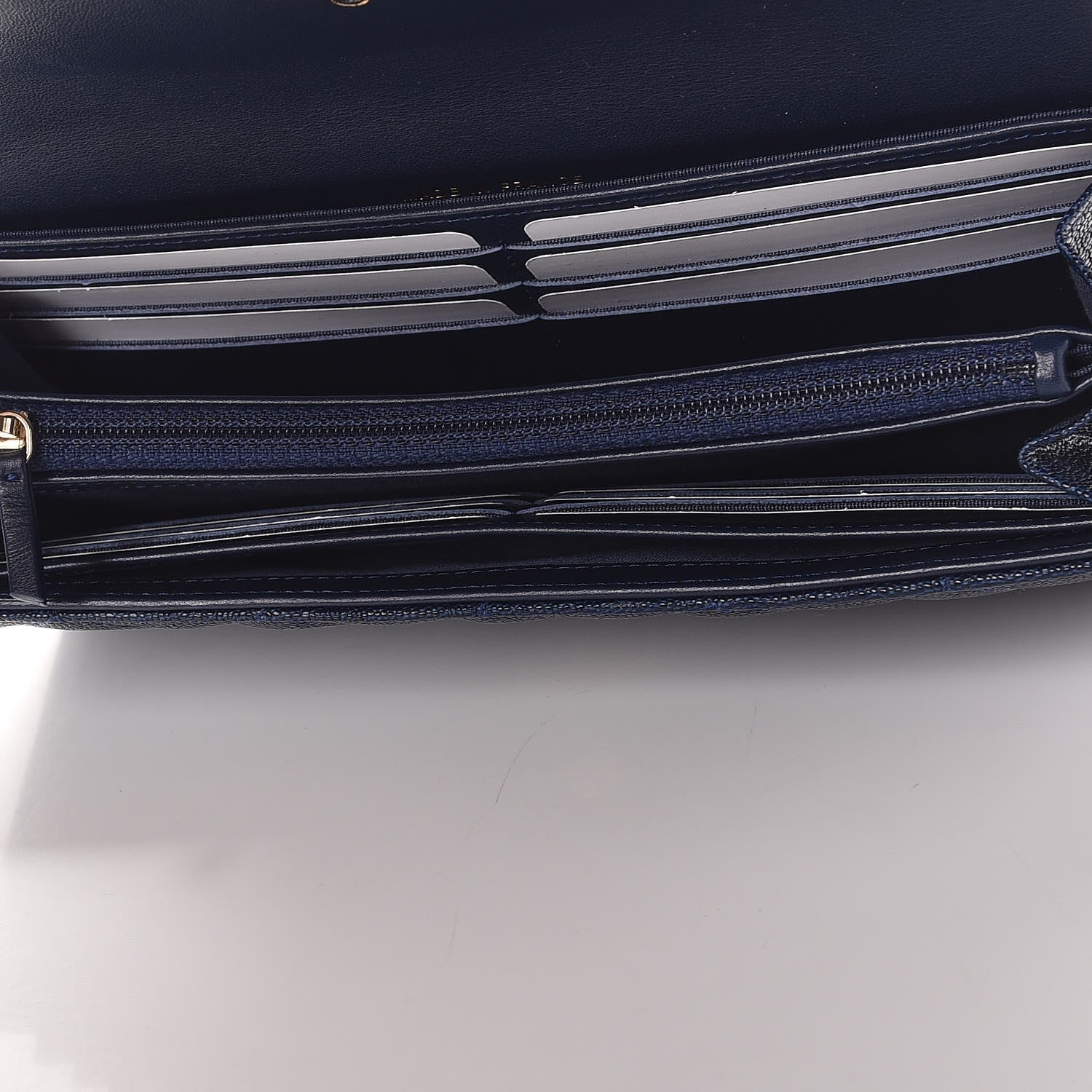 Chanel Caviar Quilted Boy Flap Wallet Blue 5 of 9