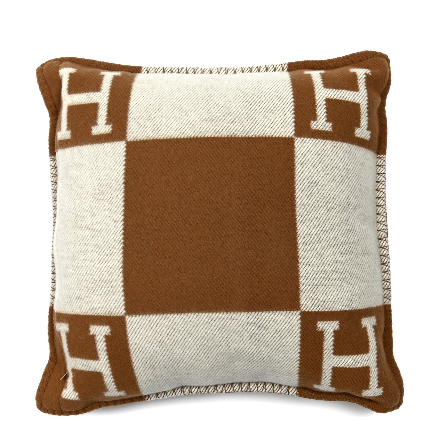 Wool Cashmere Avalon Pillow PM Ecru Camel