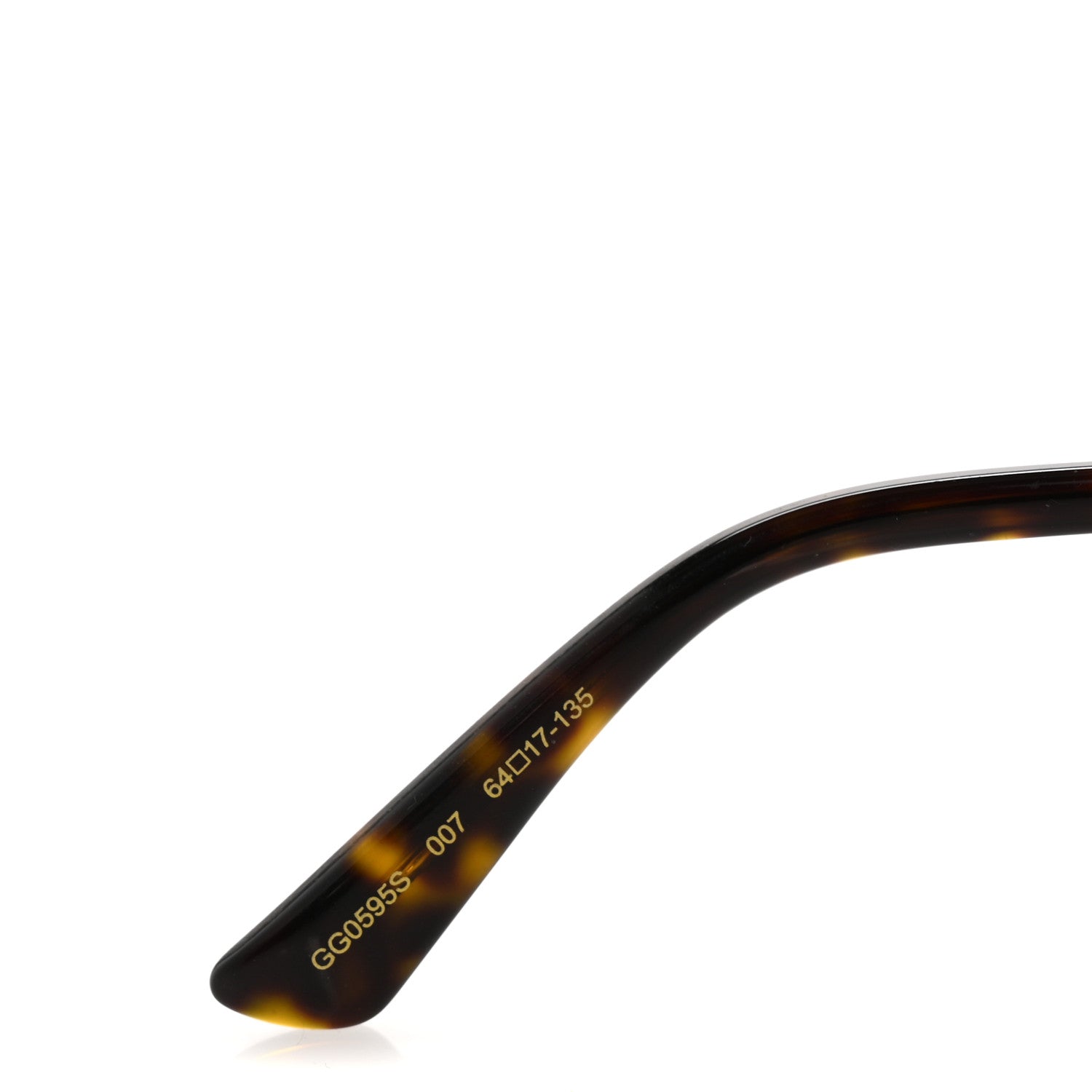 Gucci Metal Round Frame GG0595S Sunglasses Gold Black 5 of 7