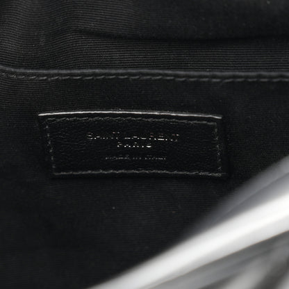 Saint Laurent Calfskin Matelasse Monogram Monochrome Lou Camera Bag Black 6 of 11