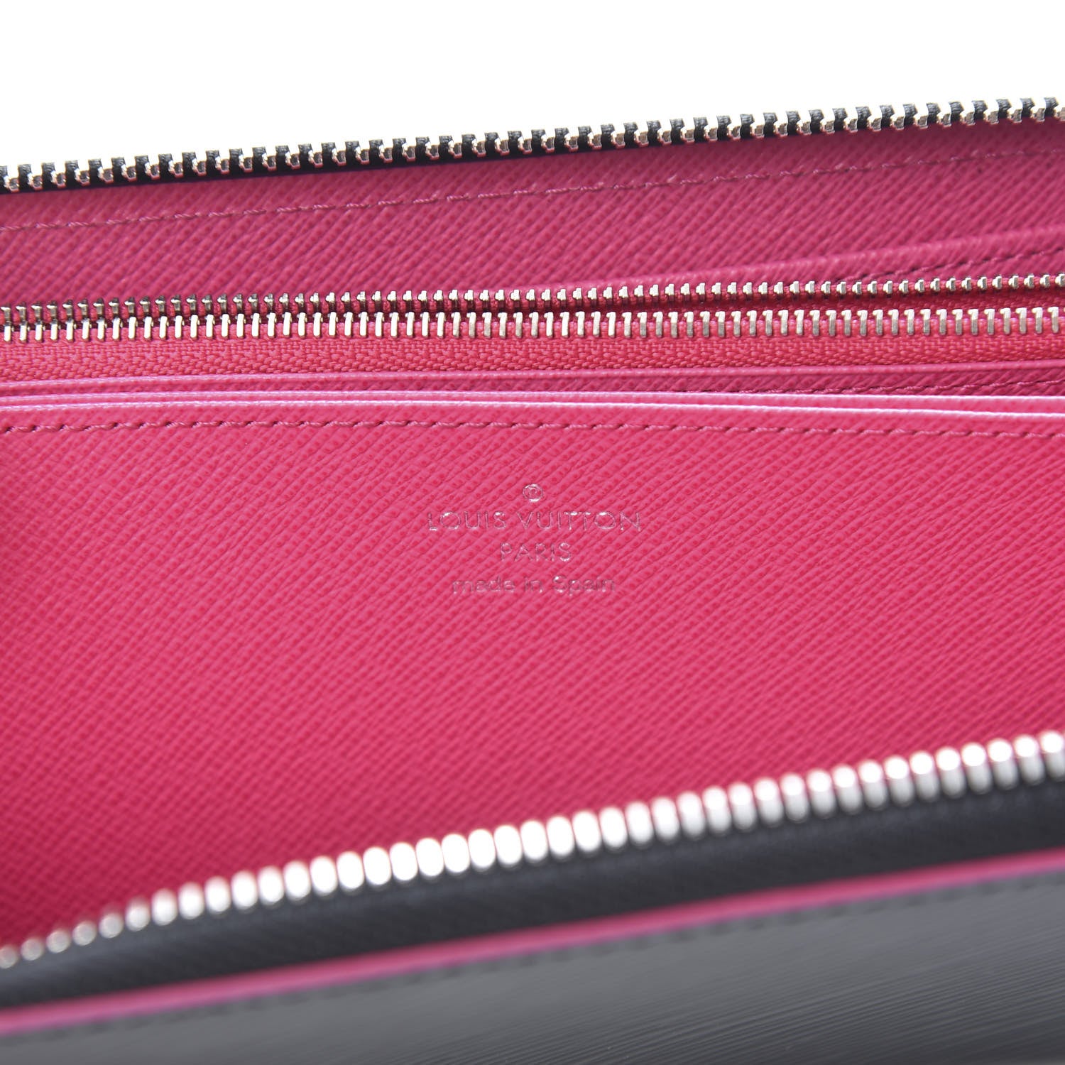 Louis Vuitton Epi Zippy Wallet Black Hot Pink 6 of 7