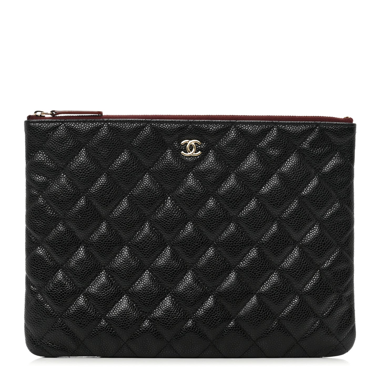 Caviar Quilted Medium Cosmetic Case Black