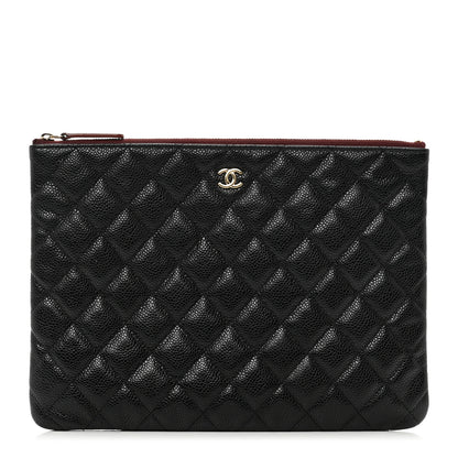 Chanel Caviar Quilted Medium Cosmetic Case Black 1 of 7