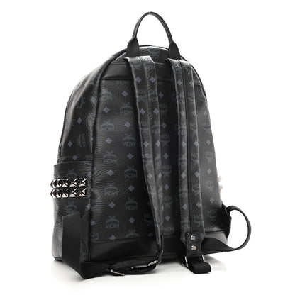 MCM Visetos Medium Side Studs Stark Backpack Black 3 of 10