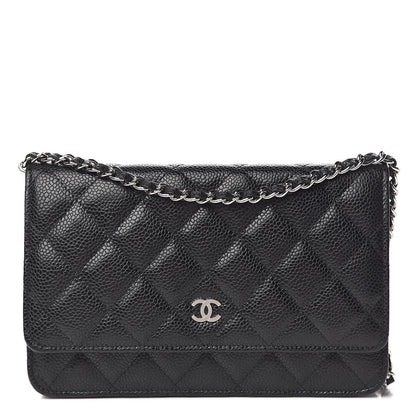 Chanel Caviar Quilted Wallet On Chain WOC Black 1 of 12