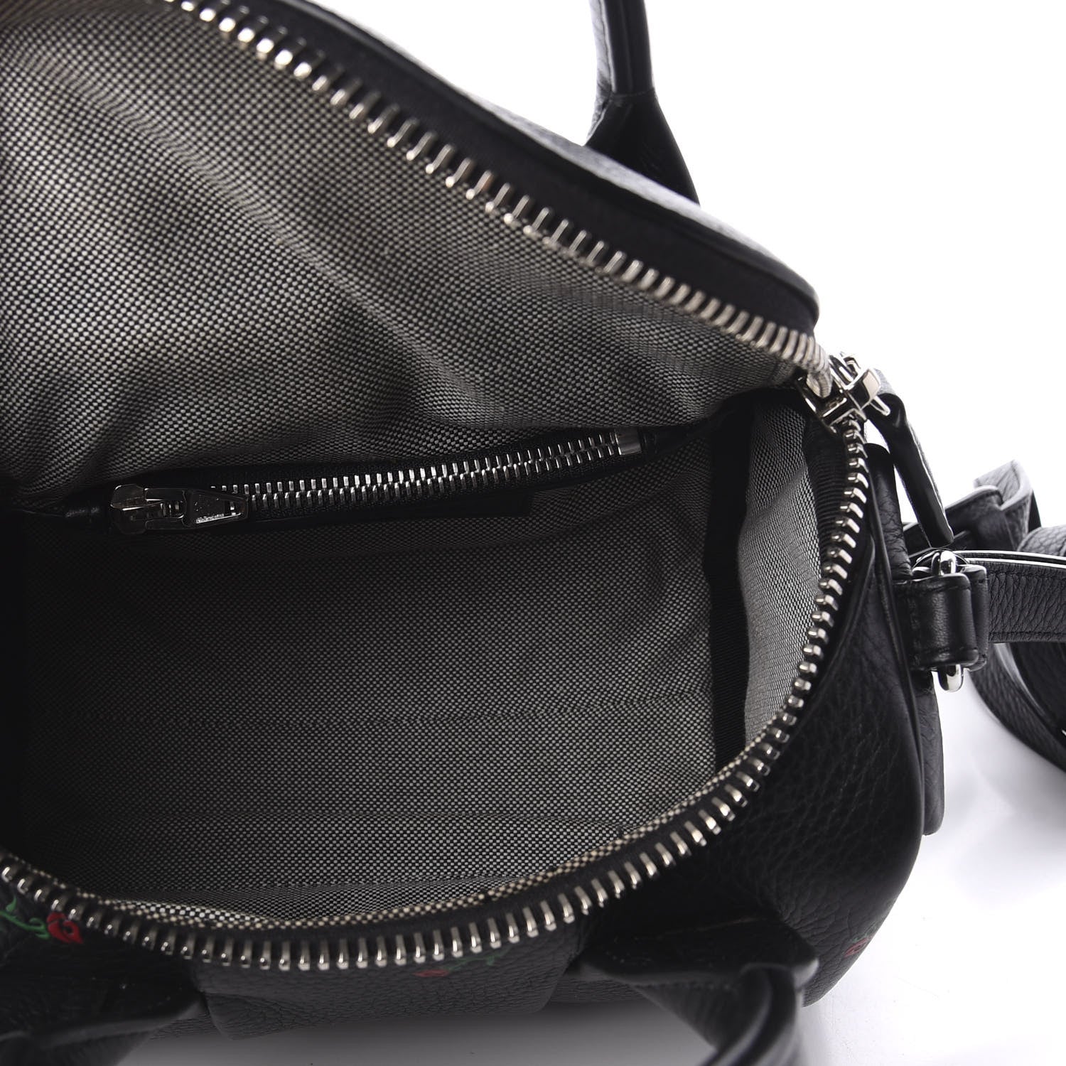 Alexander Wang Pebbled Lambskin Rose Printed Mini Rockie Black Silver Hardware 7 of 8