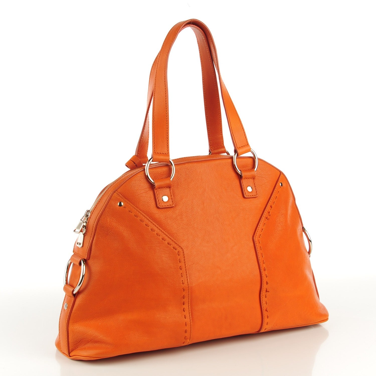 Saint Laurent Calfskin Large Muse Orange 3 of 9