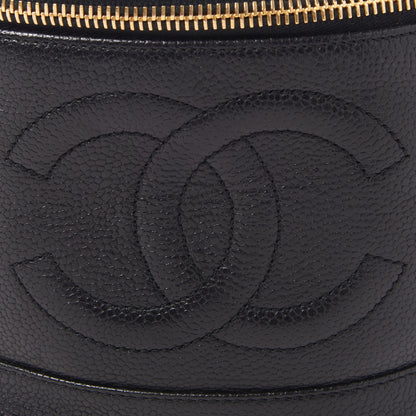 Chanel Caviar Vanity Cosmetic Case Black 7 of 9