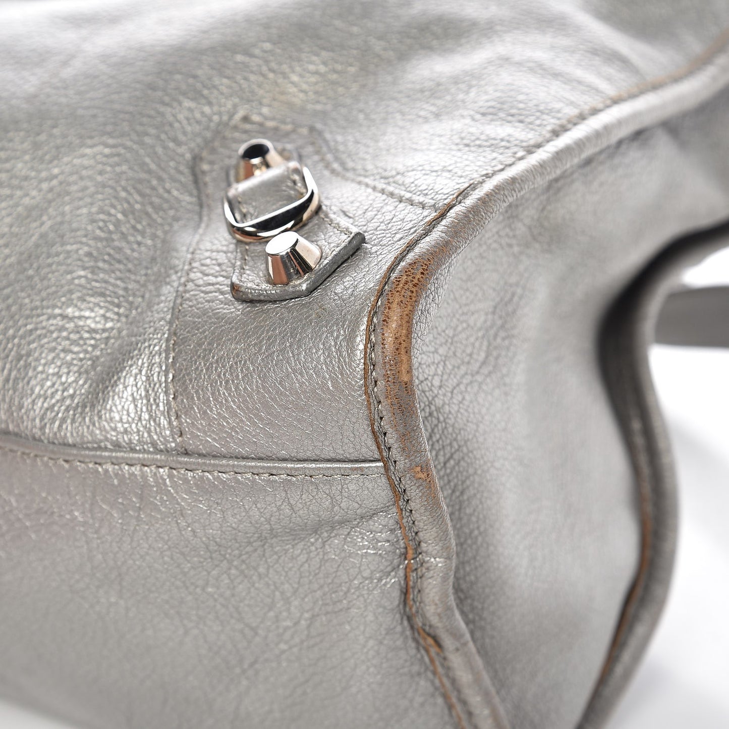Pearlescent Goatskin Classic Palladium Hardware City Gris Gris Light