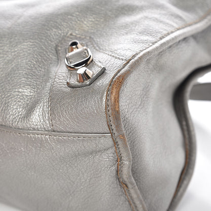 Balenciaga Pearlescent Goatskin Classic Palladium Hardware City Gris Gris Light 9 of 12