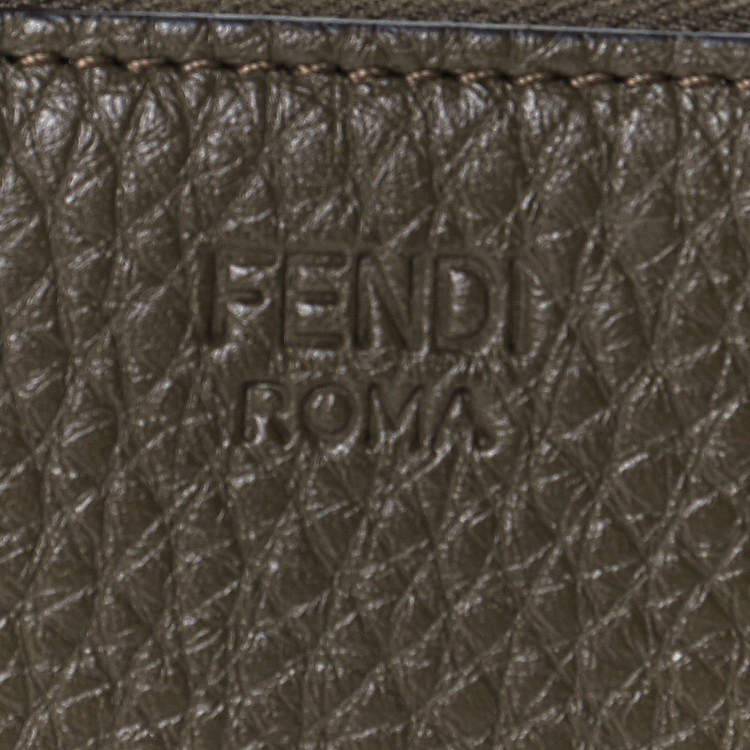 Fendi Cuoio Romano Vitello Grace Key Case Pouch Wood Avocado 7 of 8