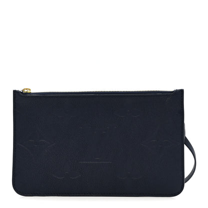 Louis Vuitton Empreinte Monogram Giant Neverfull MM Pochette Navy 1 of 6