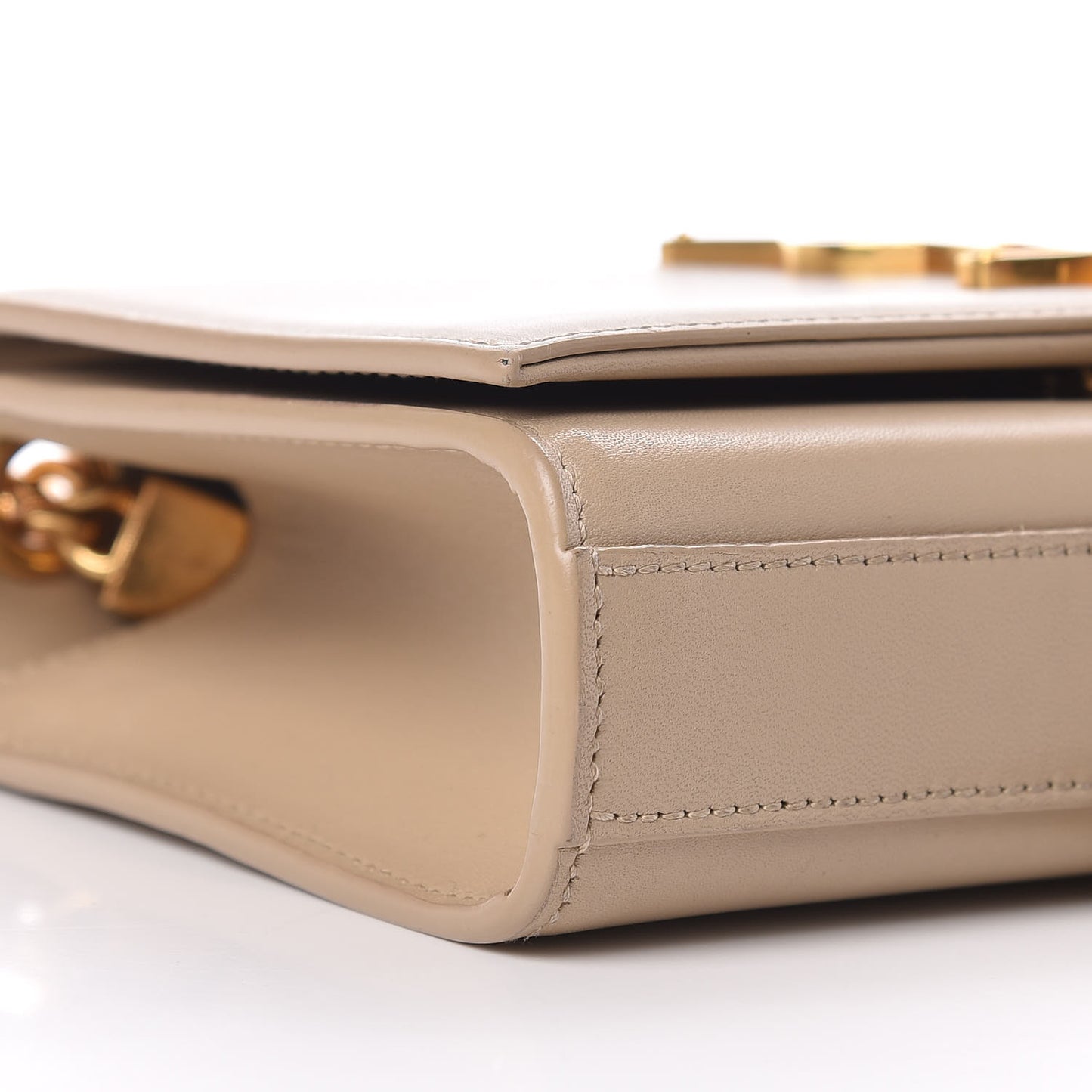 Calfskin Small Classic Monogram Kate Tassel Satchel Dark Beige