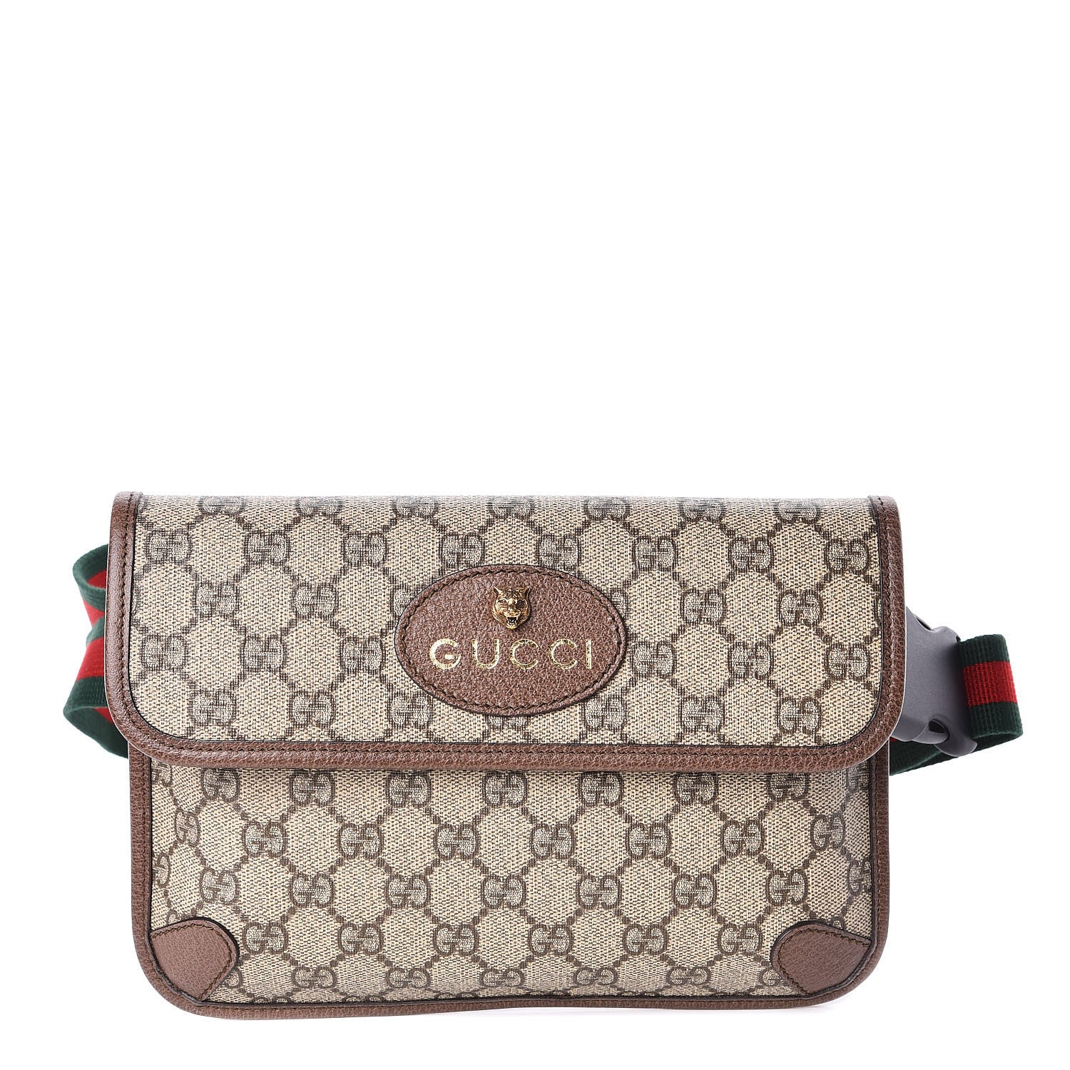Gucci GG Supreme Monogram Neo Vintage Web Belt Bag Brown 1 of 11