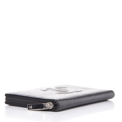 Chanel Caviar Timeless Travel Zip Wallet Black 4 of 8