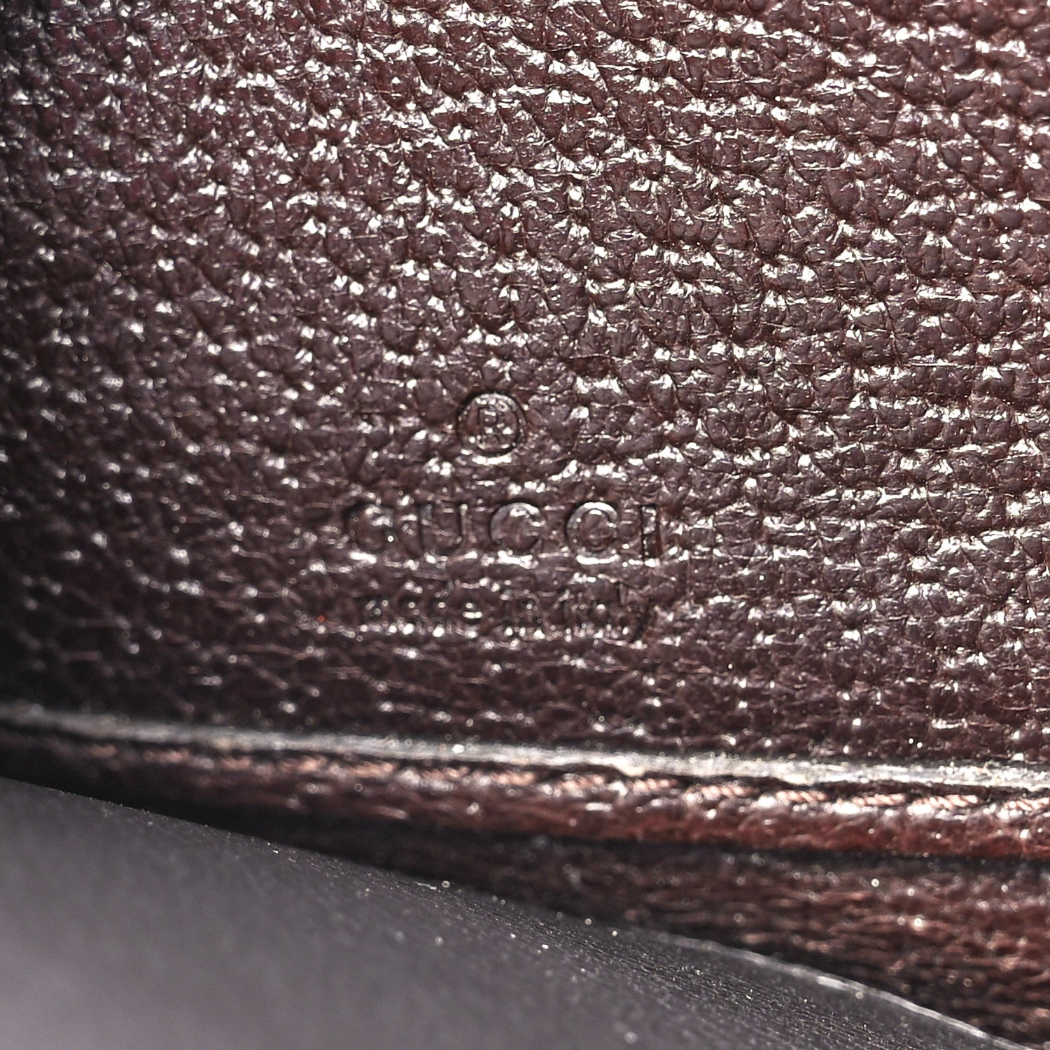 Gucci Monogram Metal Bar Zip Around Wallet Dark Brown 6 of 10