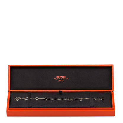 Hermes 18K Rose Gold Diamond Gambade Bracelet SH 6 of 6