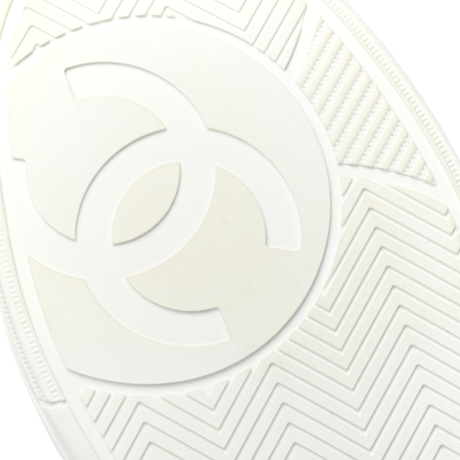 Chanel Calfskin Womens Logo Sneakers 37.5 White Pink 6 of 8