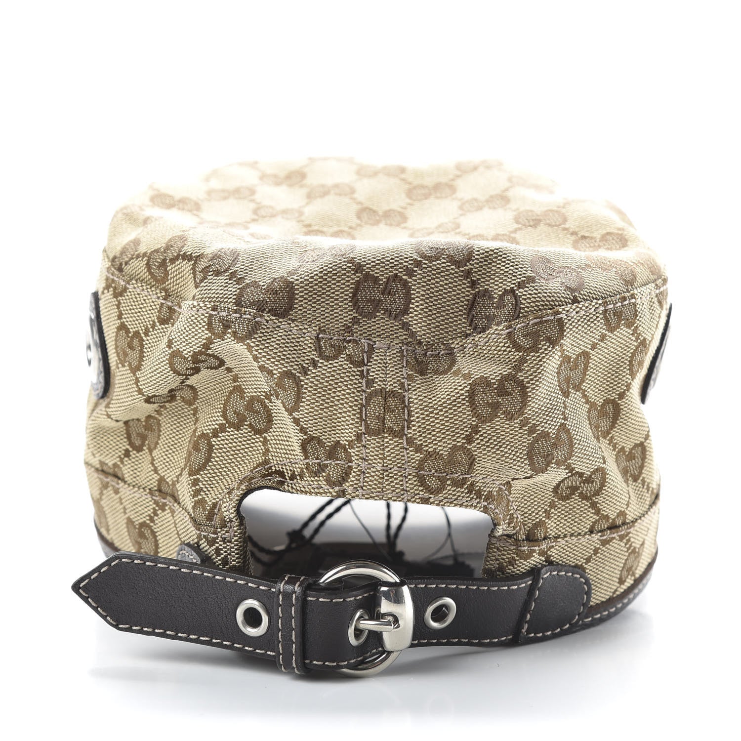 Gucci Monogram Military Hat XL Brown 5 of 7