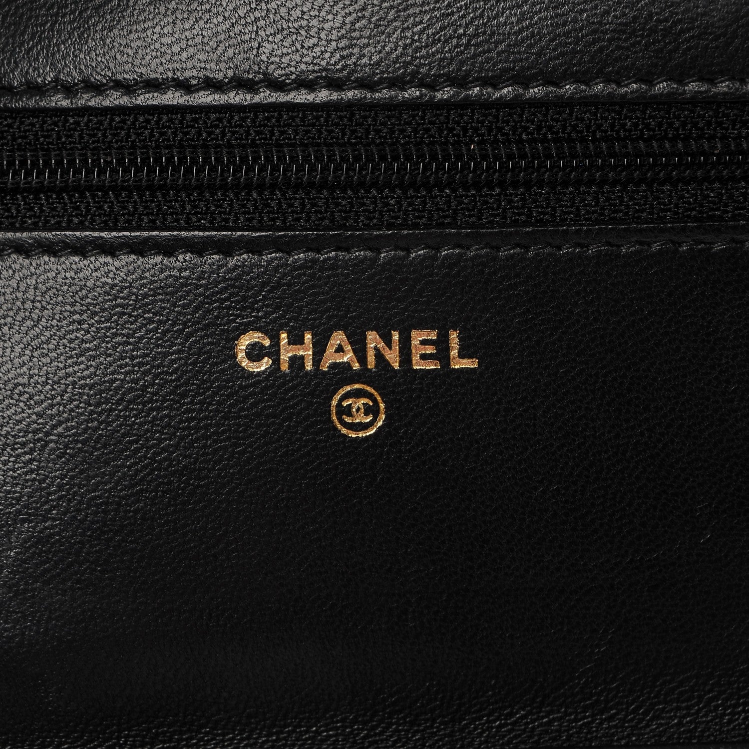 Chanel Lambskin Quilted Wallet On Chain WOC Black 6 of 8