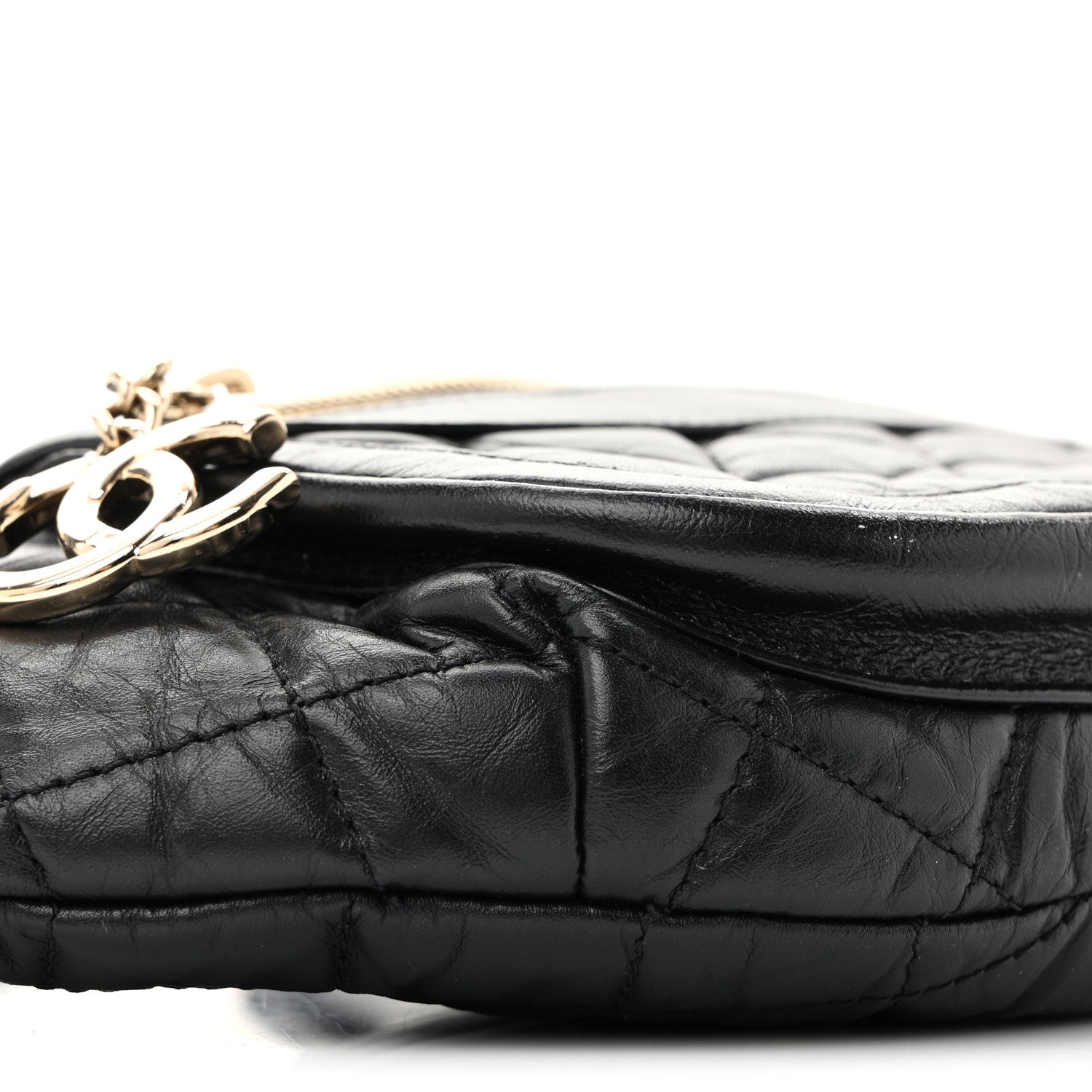 Chanel Aged Calfskin Quilted Waist Bag With Coin Purse Red Black 10 of 13